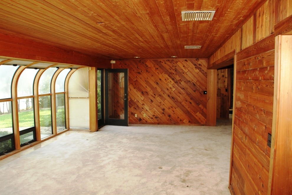 Ranch House Renovations Living Room Contemporary with None 