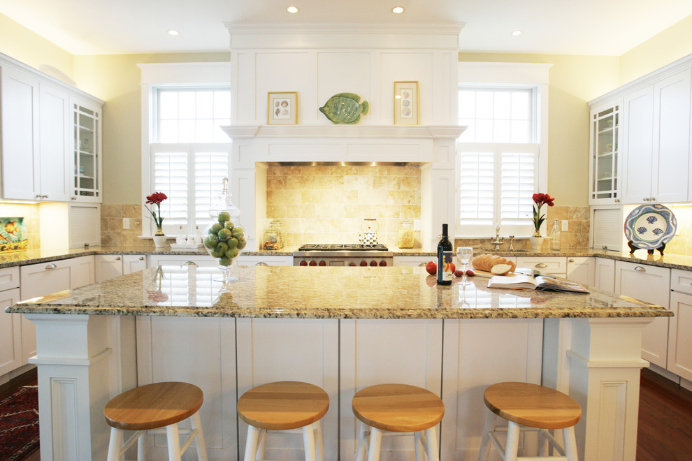 Range Hood Cabinet Kitchen Traditional with Breakfast Bar Ceiling Lighting