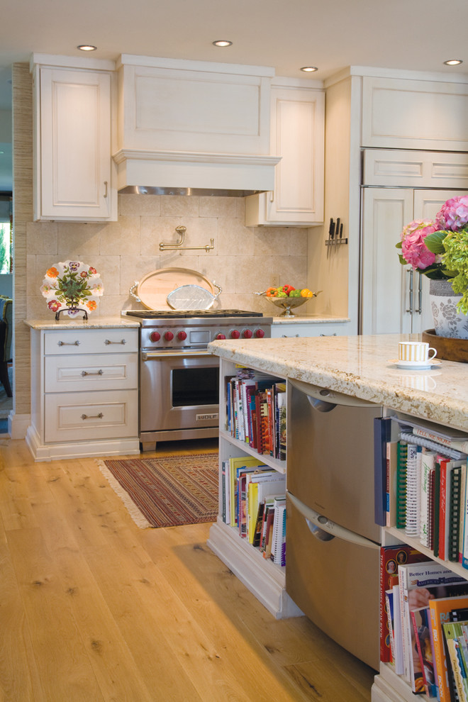 Range Hood Ideas Kitchen Traditional with Bookcase Bookshelves Built In