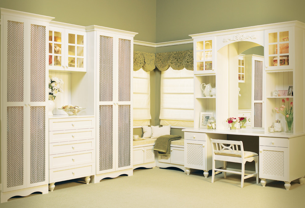 Reach in Closets Closet Traditional with Charming Cottage Custom Wall