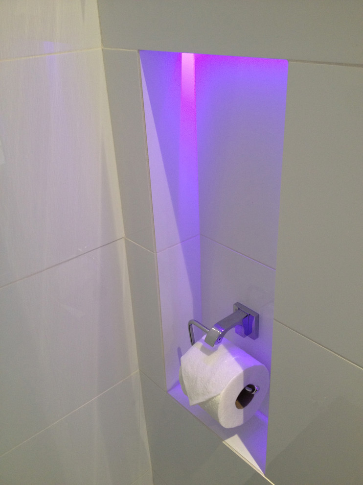 Recessed Toilet Paper Holder Bathroom Modern with Colour Down Holder Led1