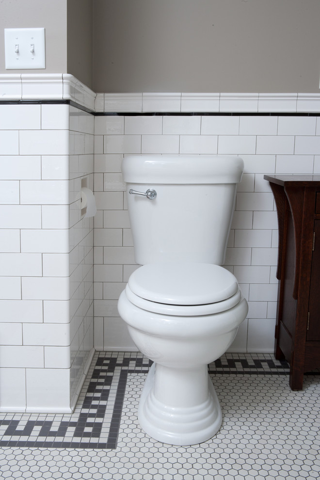 Recessed Toilet Paper Holder Bathroom Traditional with Arts Crafts Bathroom Tile1
