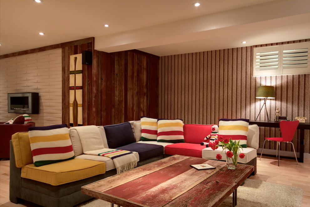 Reclaimed Barn Wood Basement Rustic with 3d Wall Panels Barn