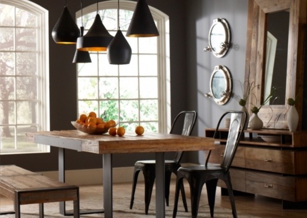 Reclaimed Wood Dresser Dining Room Eclectic with Dining Tables Eclectic Eco Friendly