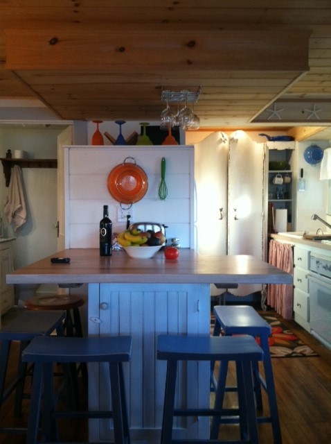 Reclaimed Wood Kitchen Island Kitchen Traditional with Cottage Custom Kitchen Island