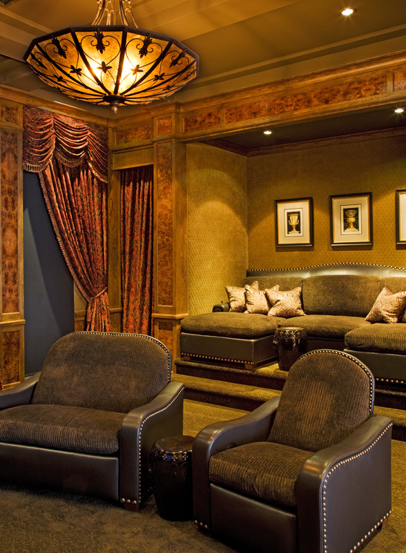 Recliners That Don T Look Like Recliners Home Theater Mediterranean with None 