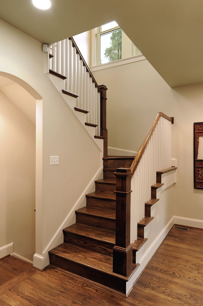 Red Oak Flooring Staircase Contemporary with None 