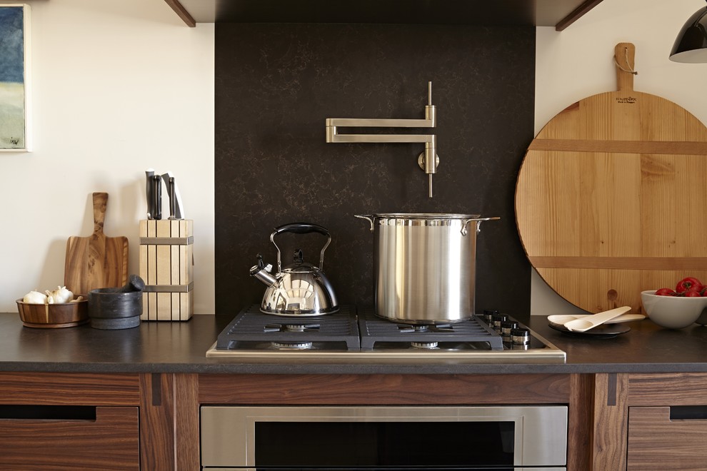 Red Oak Kitchen Cabinets Kitchen Contemporary with None 