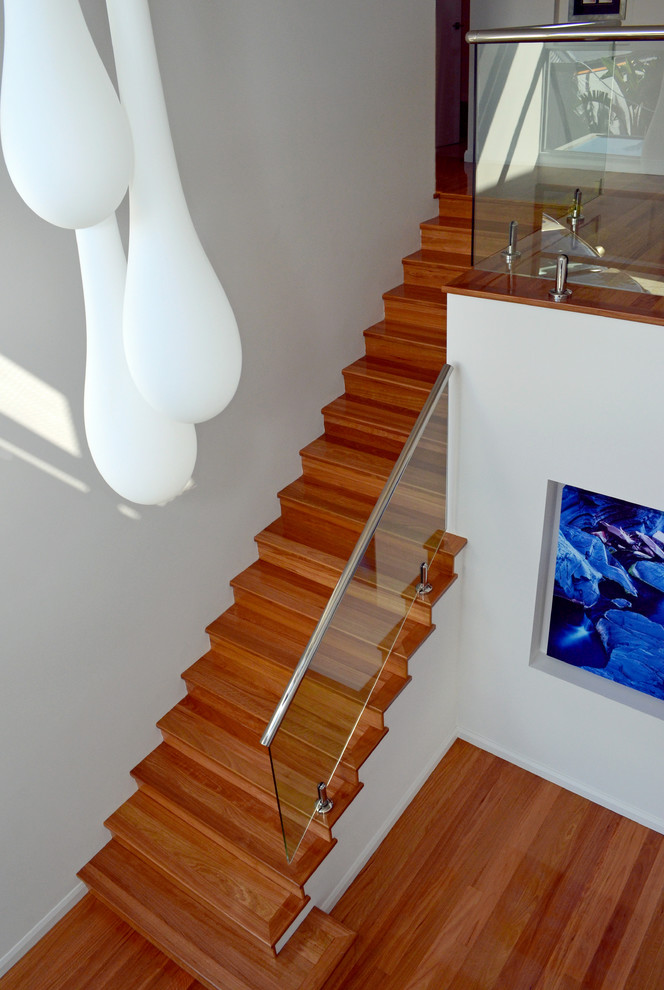 Red Pendant Light Staircase Contemporary with None 