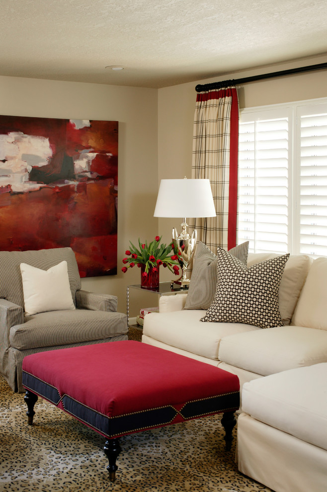 Red Sectional Sofa Living Room Contemporary with Accent Color Corner Sofa