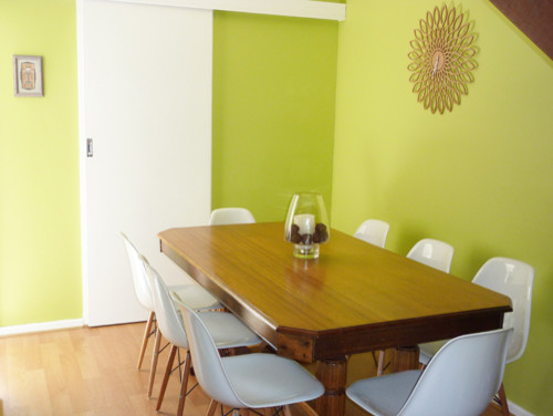 Replica Eames Chair Dining Room Eclectic with Apartment Chairs Clock Eames