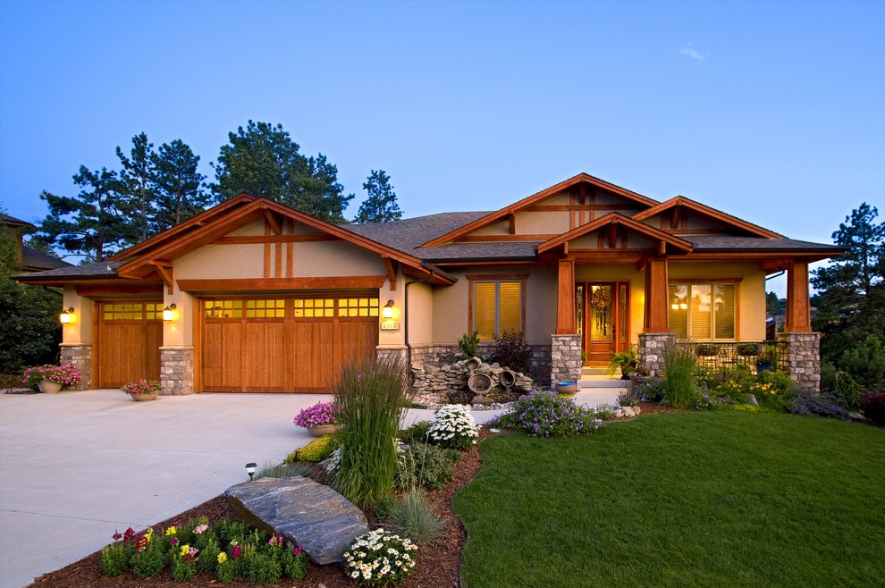 Residential Elevator Cost Exterior Craftsman with Boulder Column Craftsman Driveway