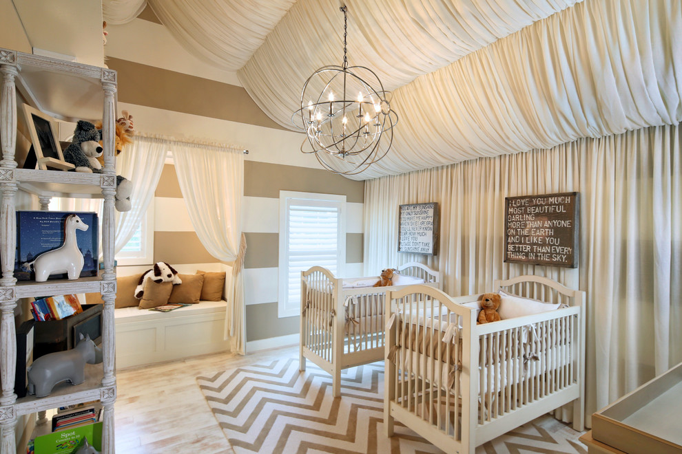 Restoration Hardware Chandelier Nursery Traditional with Baby Beige Ceiling Curtains