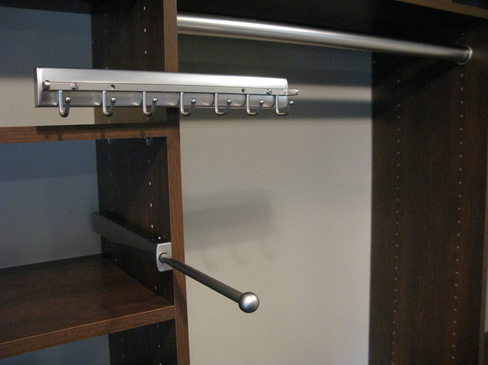 Retractable Clothes Hanger Closet Traditional with Bedroom Belt Closet Counter