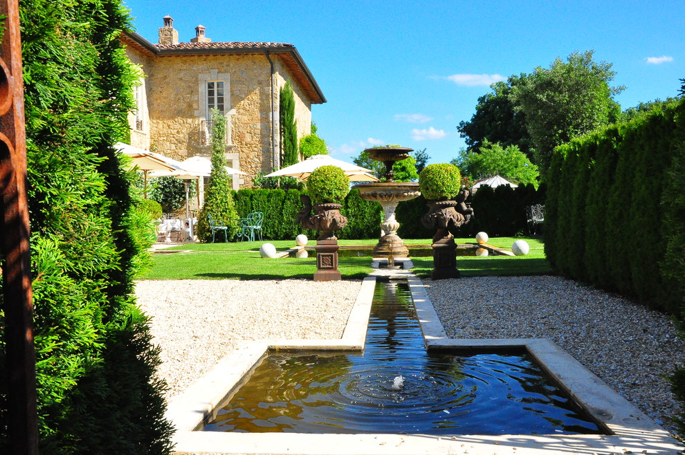 River Rock Landscaping Landscape Mediterranean with Al Fresco Backyard Bastide