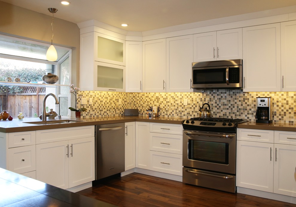Rolling Media Cart Kitchen Contemporary with Brown Counter Caesarstone Carrera