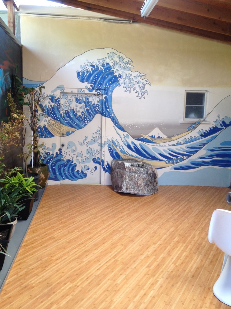 Roman Shade Valance Spaces Asian with Asain Bamboo Chinese Japanese