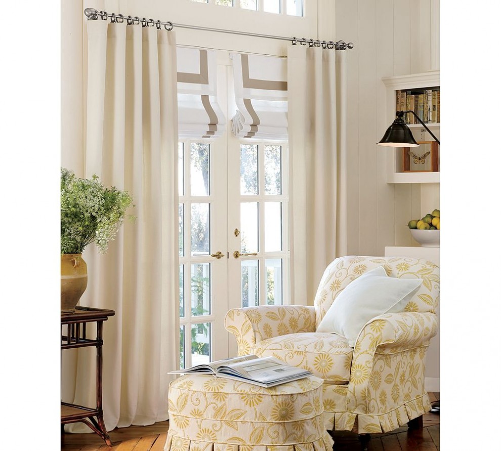 Roman Shades for French Doors Spaces with None 