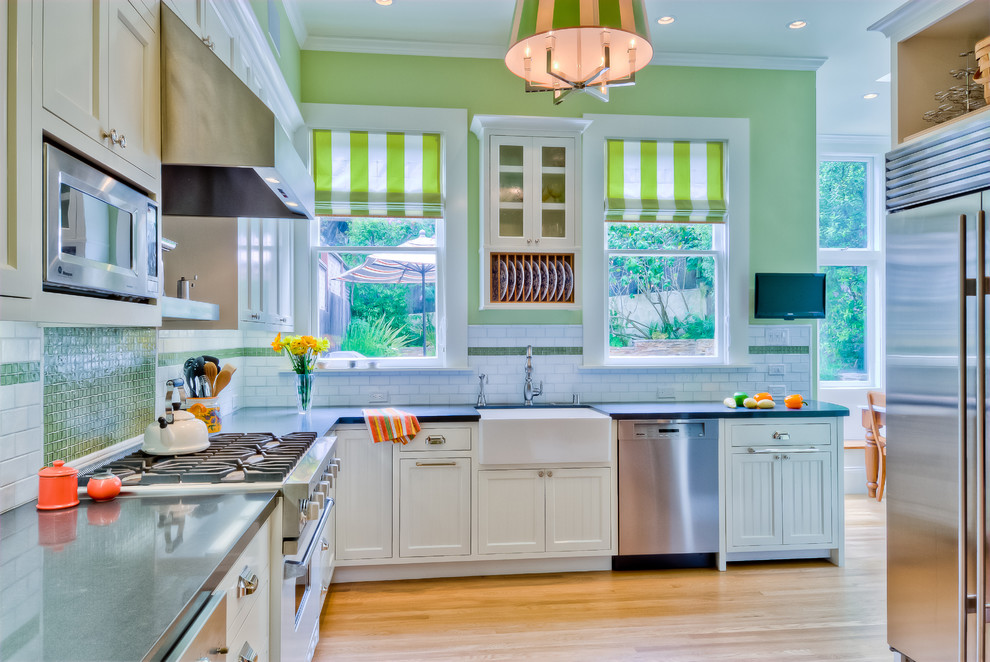 Roman Shades for Kitchen Kitchen Contemporary with Apron Sink Beadboard Ceiling