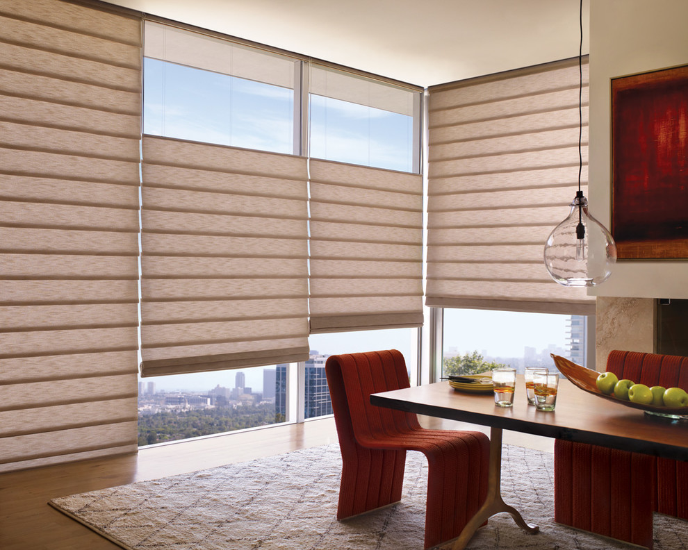 Roman Shades for Patio Doors Spaces Eclectic with Hunter Douglas Patio Door1