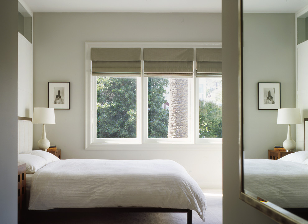 Roman Shades Images Bedroom Traditional with Drum Lampshade Framed Mirror