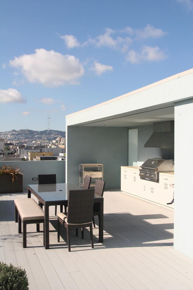 Rooftop Deck Ideas Patio Modern with Chair Contemporary Outdoor Kitchen
