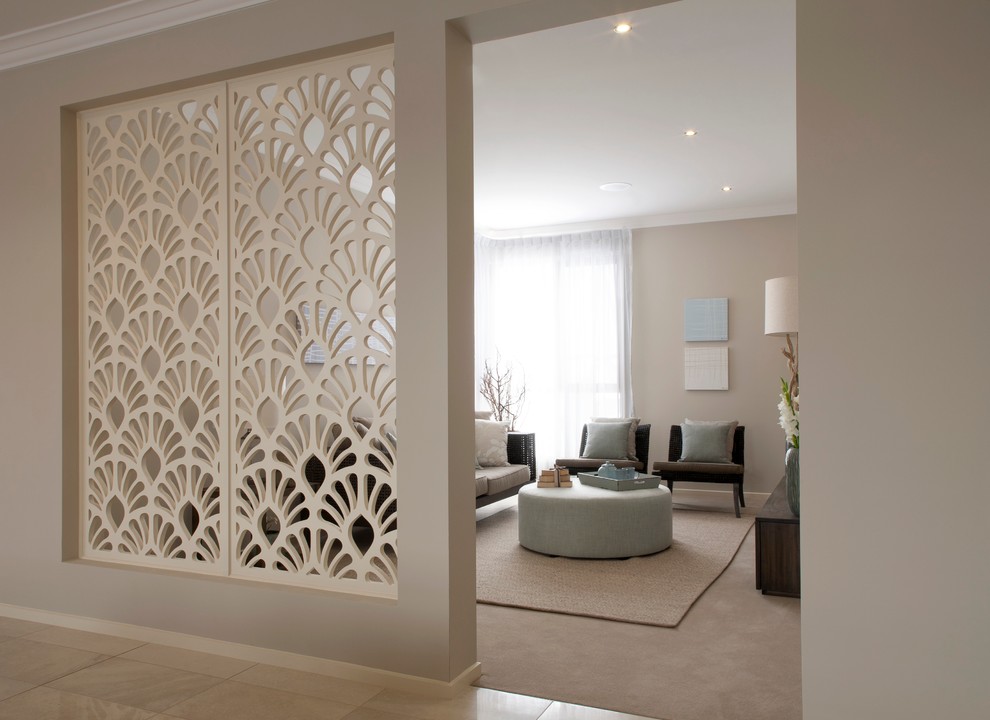Room Divider Screen Living Room Contemporary with Beige Carpet Beige Rug