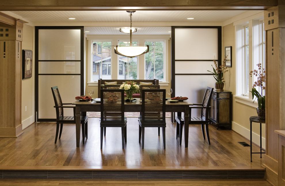 Room Divider Screens Dining Room Contemporary with Baseboards Beadboard Bowl Chandelier