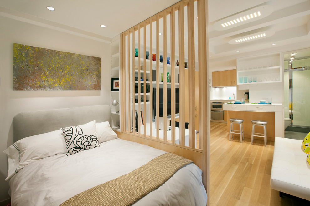 Room Dividers for Studio Apartments Bedroom Contemporary with Apartment Bed Pillows Bedding