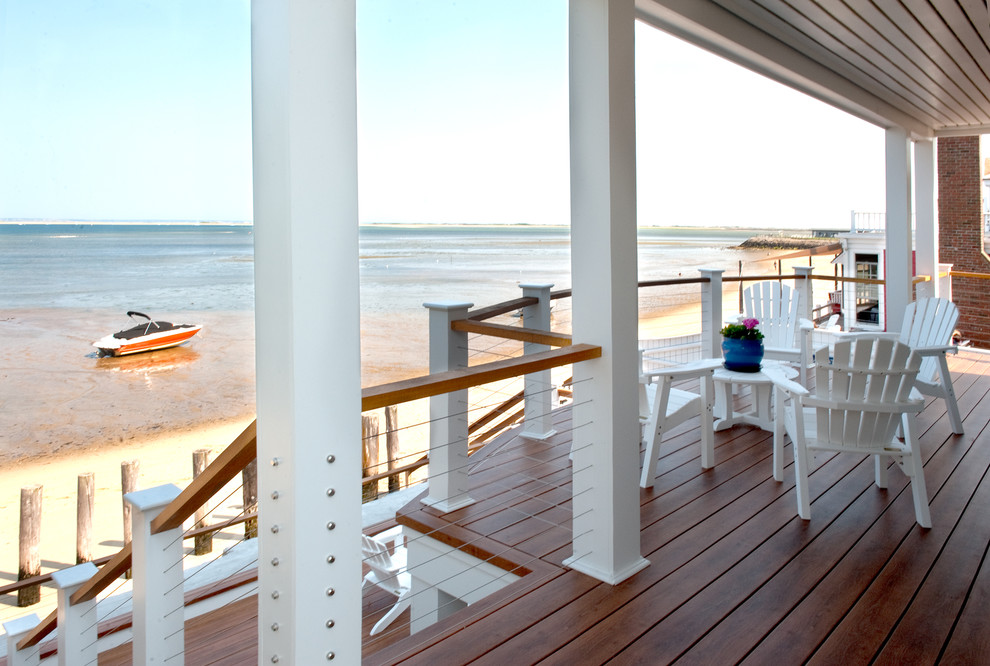 Rope Deck Railing Porch Beach with Beach Cable Railing Dark