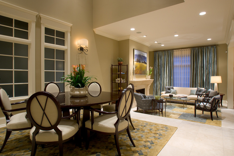 Round Back Dining Chairs Dining Room Traditional with Ceiling Lighting Centerpiece Curtains