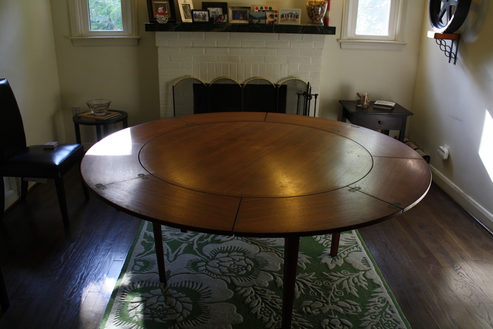 Round Dining Tables Dining Room Eclectic with None 