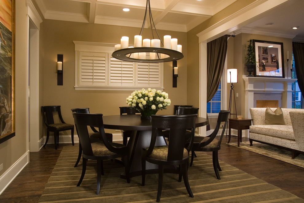 Round Dining Tables Dining Room Traditional with Area Rug Baseboards Centerpiece