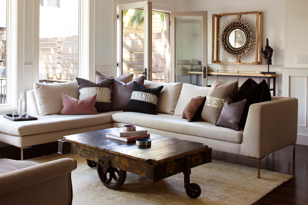Round Metal Coffee Table Living Room Eclectic with Double Door Repurposed Coffee