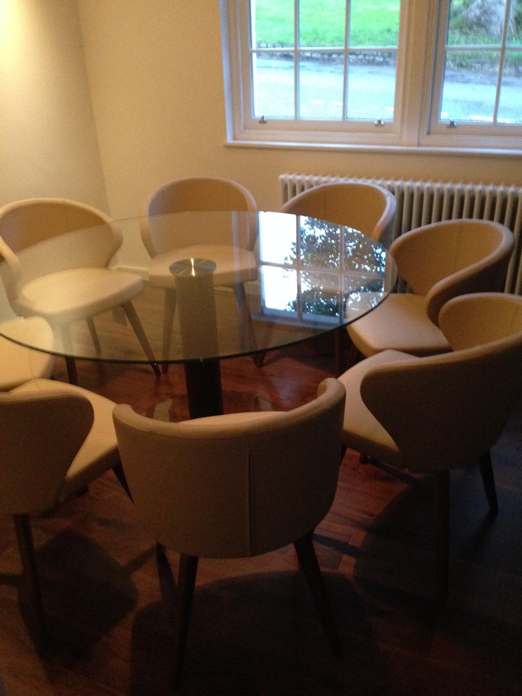 Round Pedestal Dining Table Dining Room Contemporary with Comfortable Chair Contemporary Chair