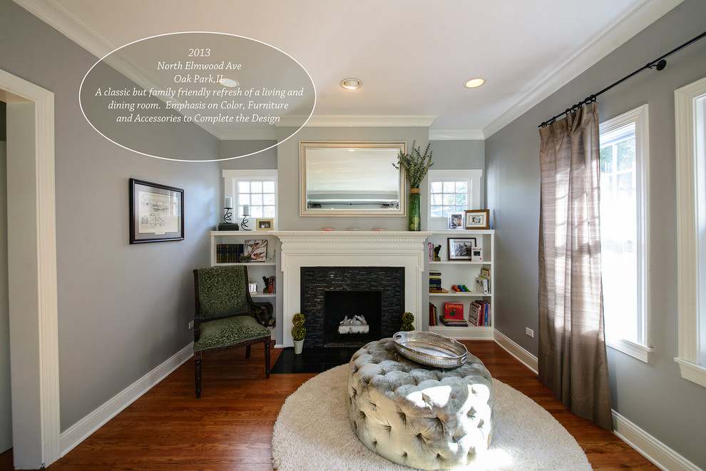 Round Shag Rug Living Room Transitional with Accessory Staging Grey Paint
