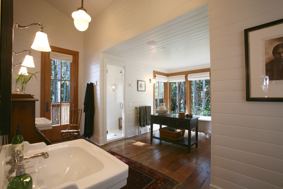Rug Pads for Wood Floors Bathroom Rustic with Beadboard Cabin Clapboard Concrete