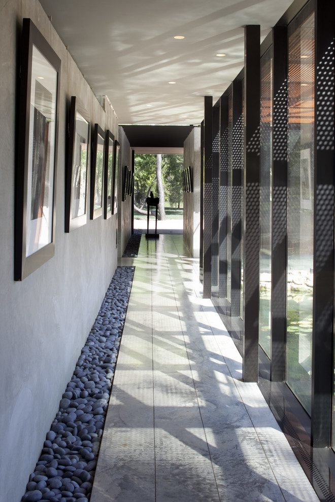 Rush River Stone Studios Hall Contemporary with Black and White Photography