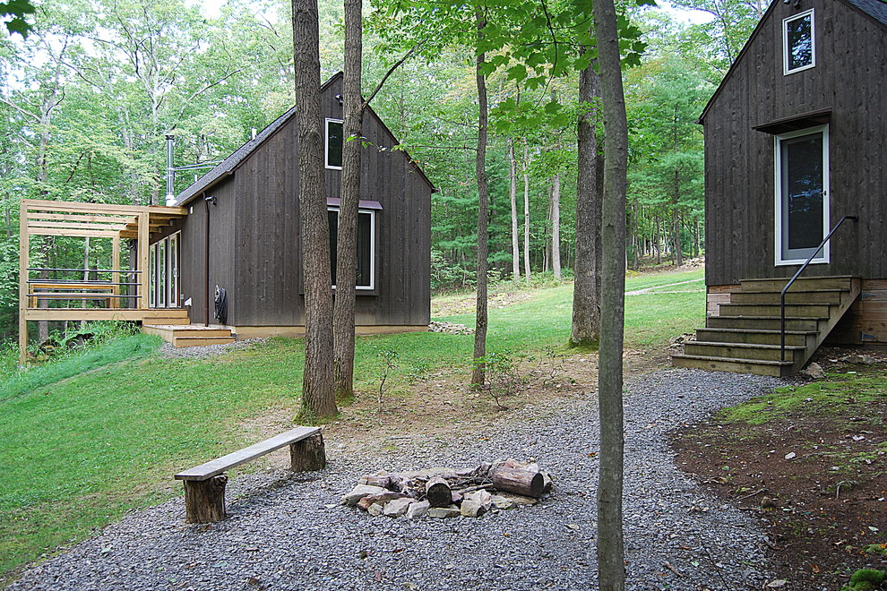 Rustic Cabin Designs Exterior Contemporary with Awning Bench Seat Bunkhouse