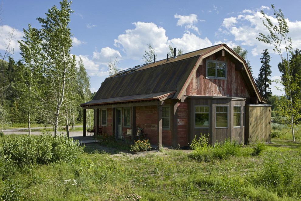 Rustic Cabin Designs Exterior Rustic with Barnwood Guest House Jackson