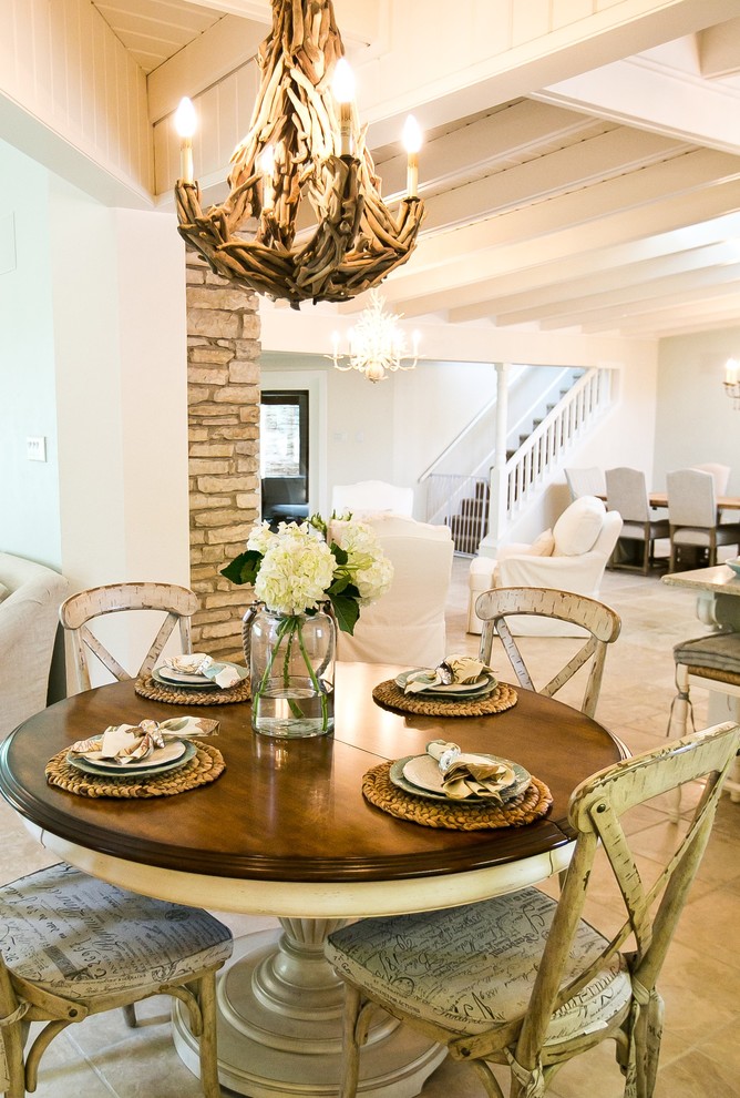 Rustic Dining Chairs Dining Room Beach with Beige Armchair Beige Dining