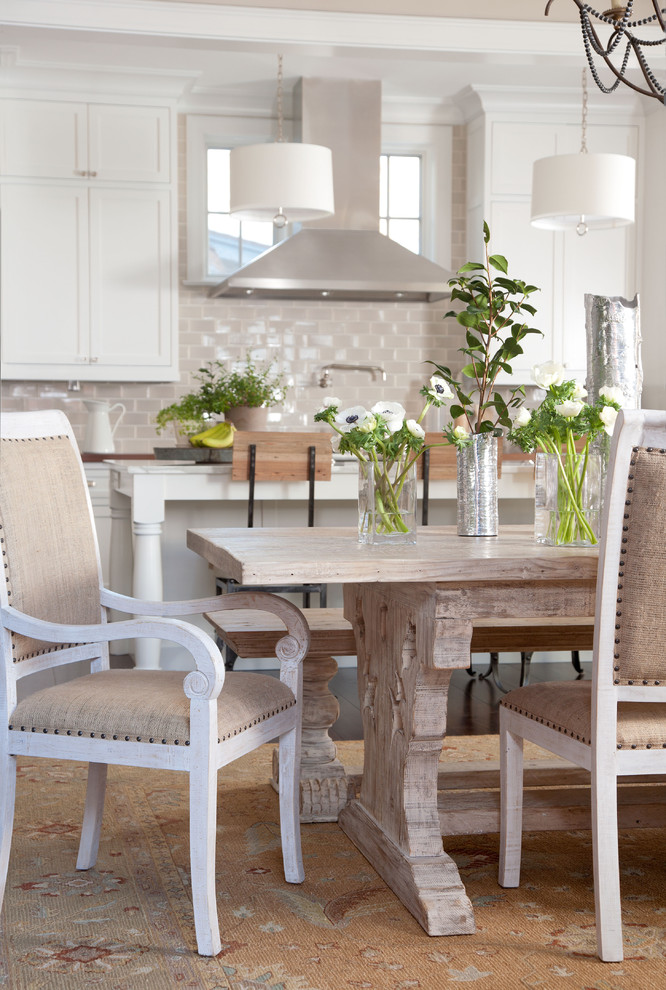 Rustic Dining Chairs Kitchen Traditional with Area Rug Beige Subway