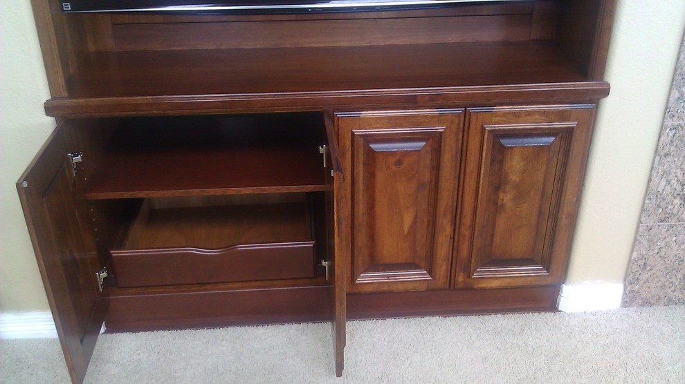 Rustic Entertainment Center Living Room Traditional with None 2
