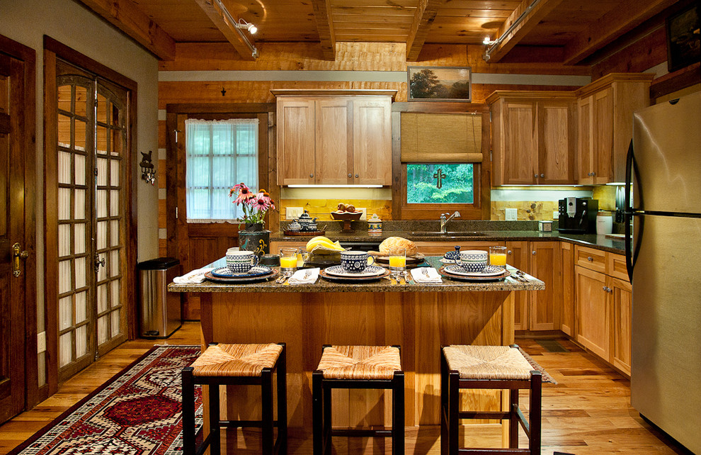 Rustic Hickory Kitchen Cabinets Kitchen Rustic with Antique French Doors Antique