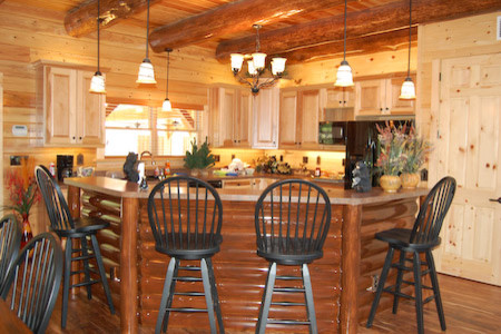 Rustic Hickory Kitchen Cabinets Kitchen Traditional with Hickory Island Logs Rustic