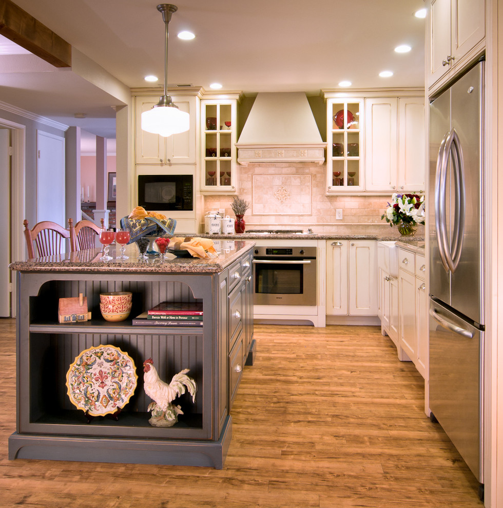 Rustic Interior Doors Kitchen Farmhouse with Antiqued Chrome Fixtures Cottage