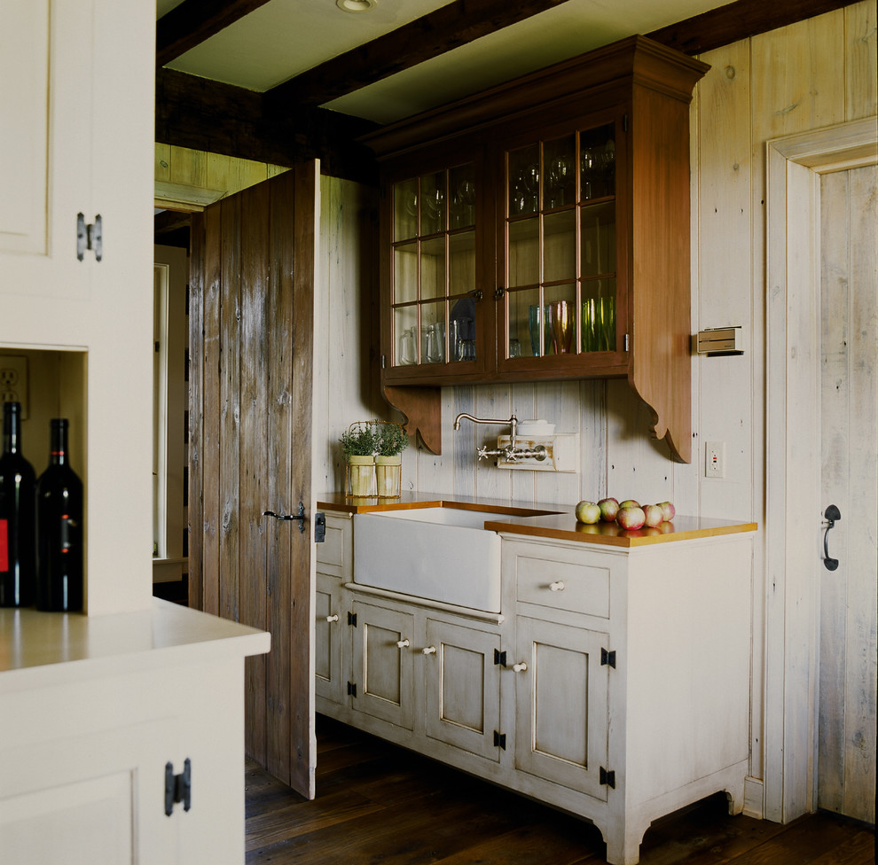 Rustic Kitchen Cabinets Kitchen Farmhouse with Board Floor Board Flooring
