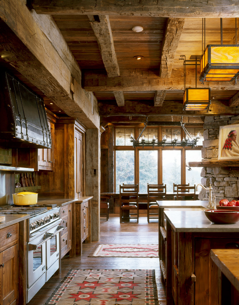 Rustic Kitchen Cabinets Kitchen Rustic with Cabin Kitchen Island Log