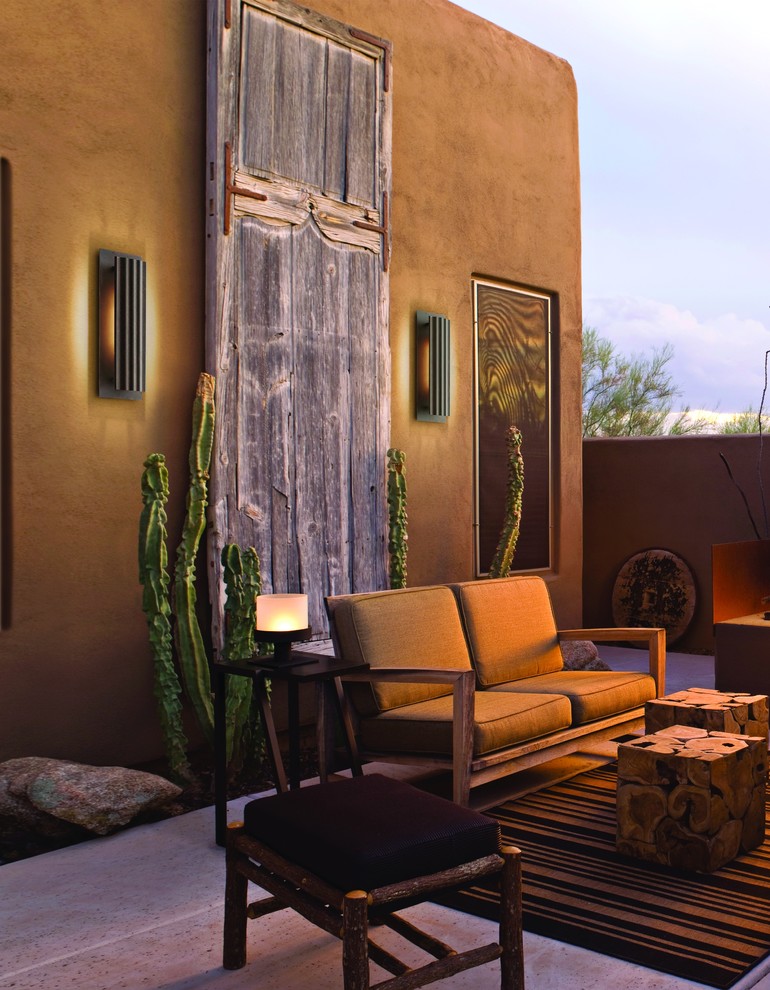 Rustic Outdoor Lighting Spaces Rustic with Contemporary Outdoor Lighting Desert