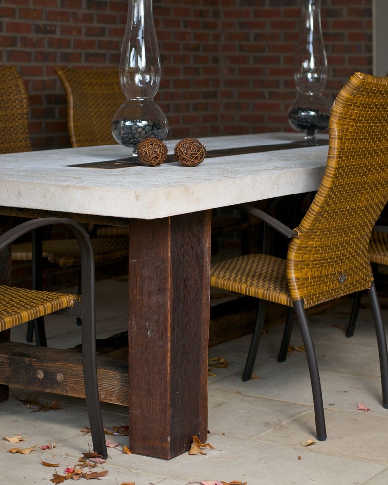 Rustic Patio Table Patio Contemporary with Asheville Barn Bench Blacksmith
